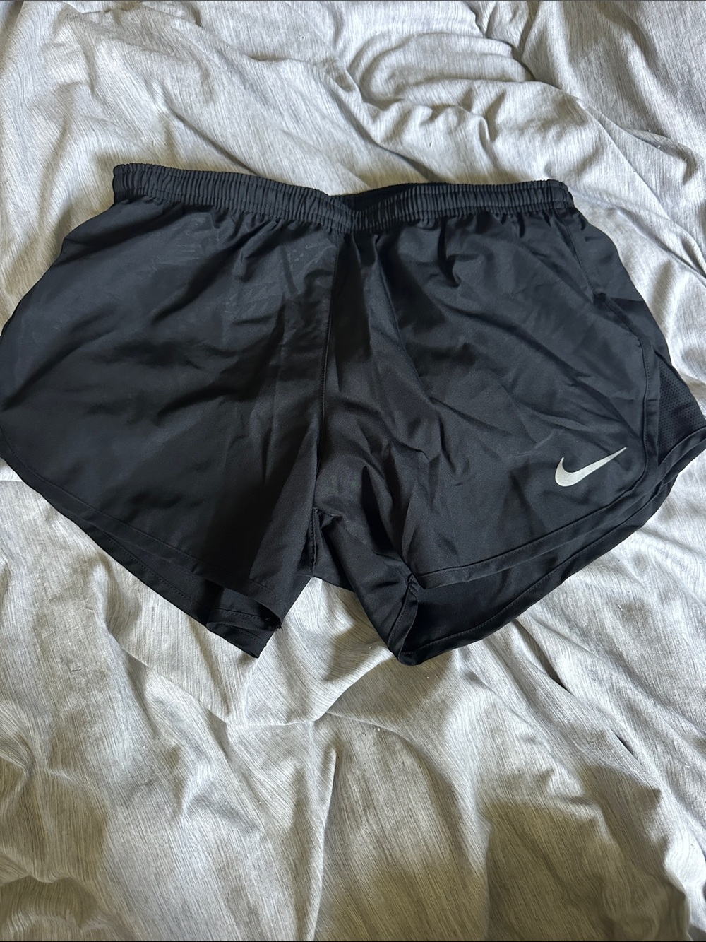 Nike Women’s Black Athletic Running Shorts with Reflective Swoosh
